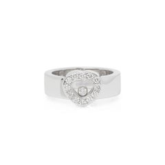 Chopard 18 Karat White Gold Chopard Happy Diamonds Ring