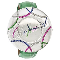 Chopard Montre Chopardissimo à cadran miroir 40 mm en or blanc 18 carats