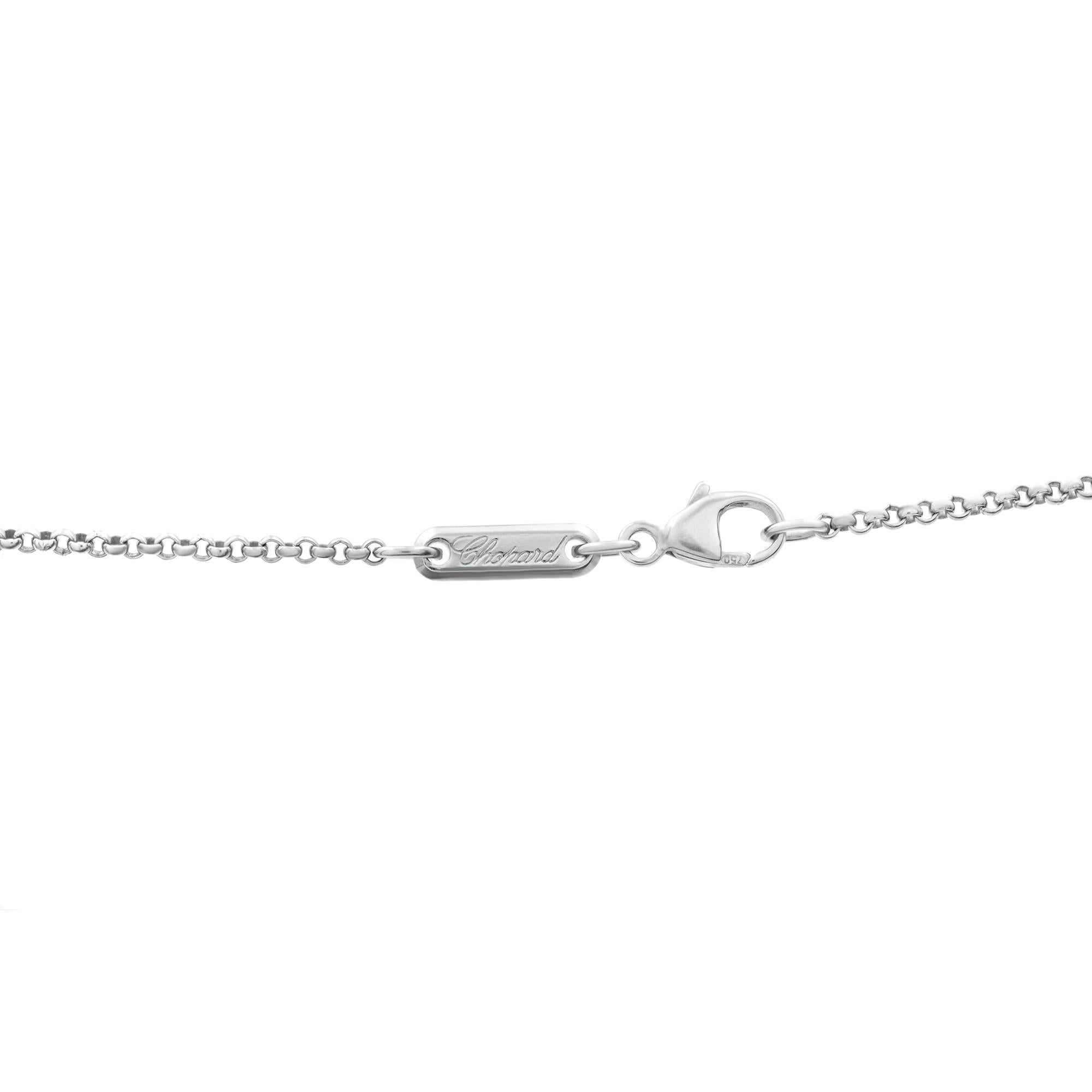 Modern Chopard 18K White Gold Chopardissimo Pendant Necklace For Sale