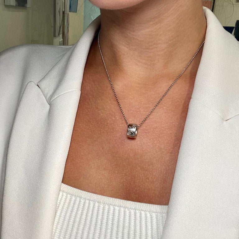 Chopard 18K White Gold Chopardissimo Pendant Necklace at 1stDibs