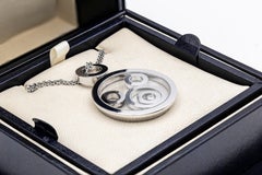 Chopard 18 Karat White Gold Circle Diamond "Happy Spirit"