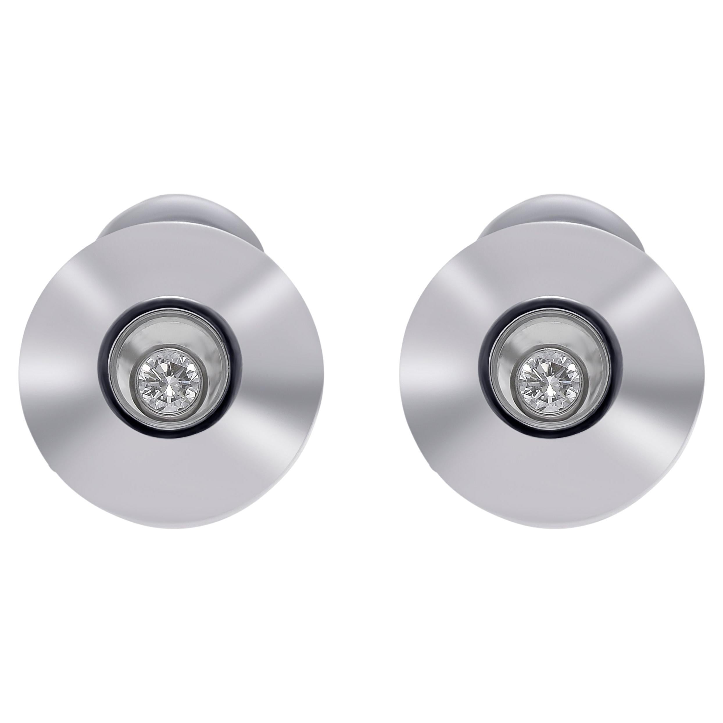 Florentine Diamond French Clip Earrings in 18k Yellow and White Gold