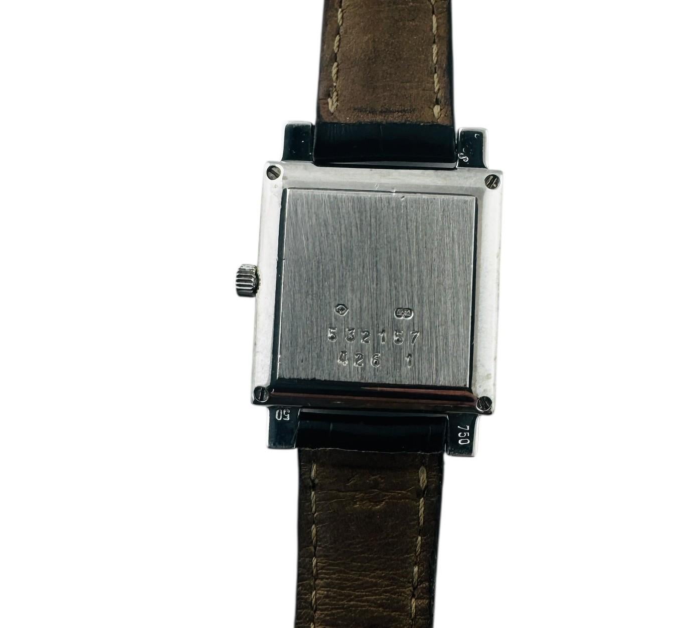 Chopard 18K Weißgold Diamant Damenuhr 426 1 #23249 im Angebot 3