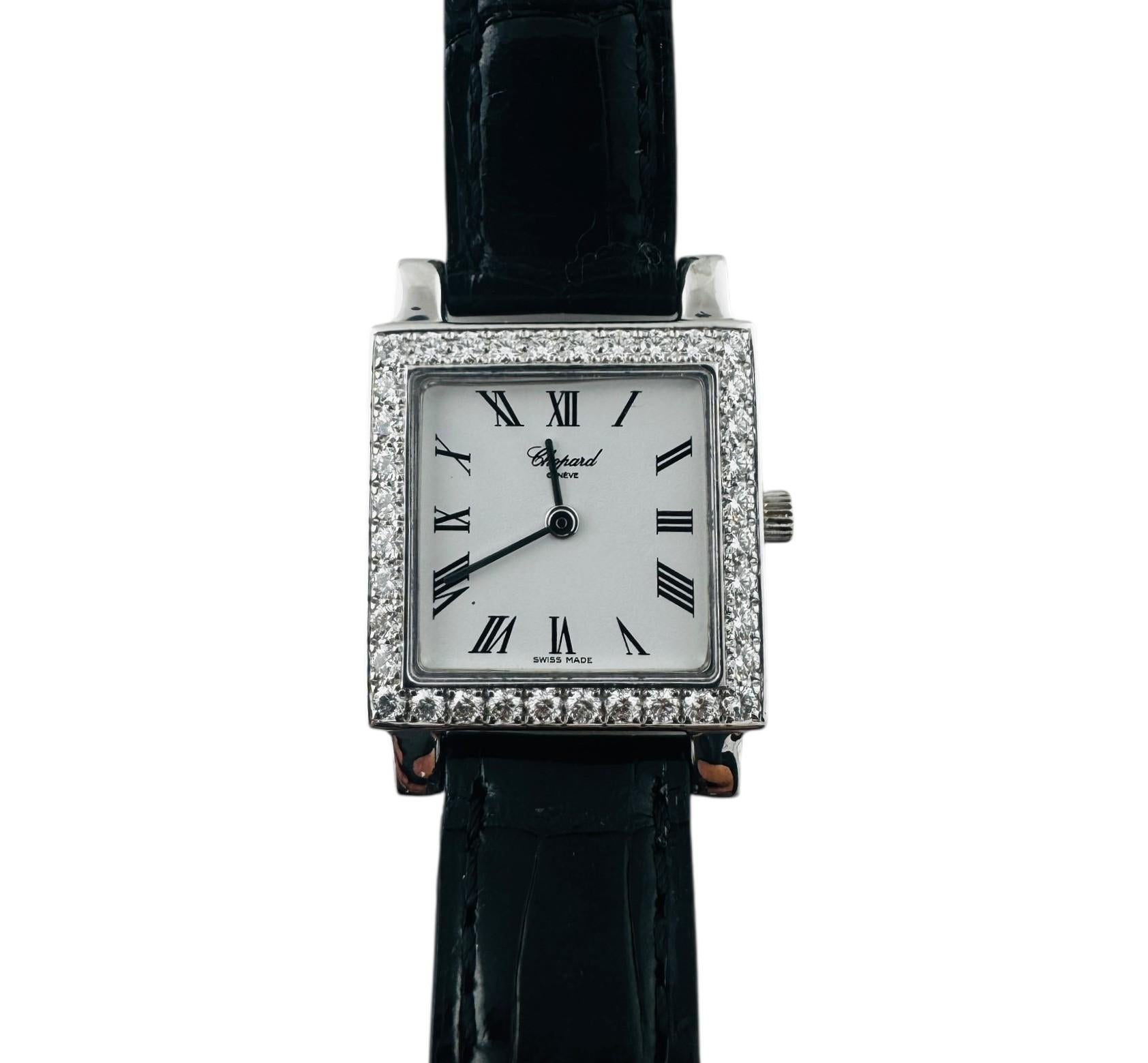 Chopard 18K White Gold Diamond Ladies Watch 426 1 #23249