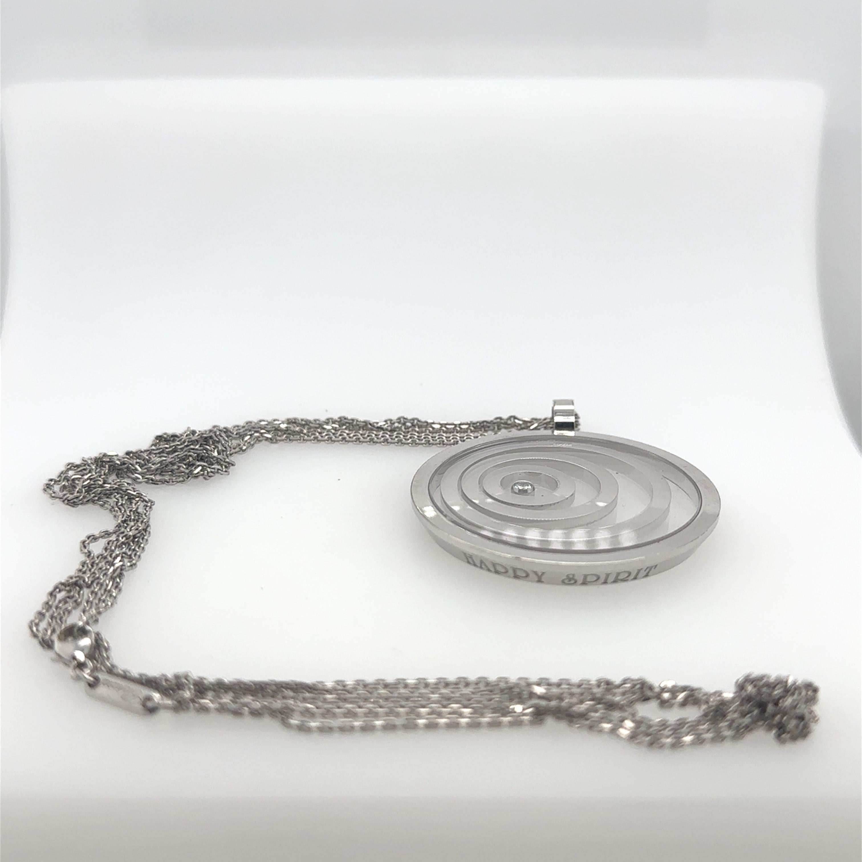 Chopard Collana Spirit in oro bianco e diamanti 18k con scatola e certificato in vendita 1