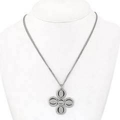 Chopard 18K White Gold Happy Spirit Floating Diamond Necklace