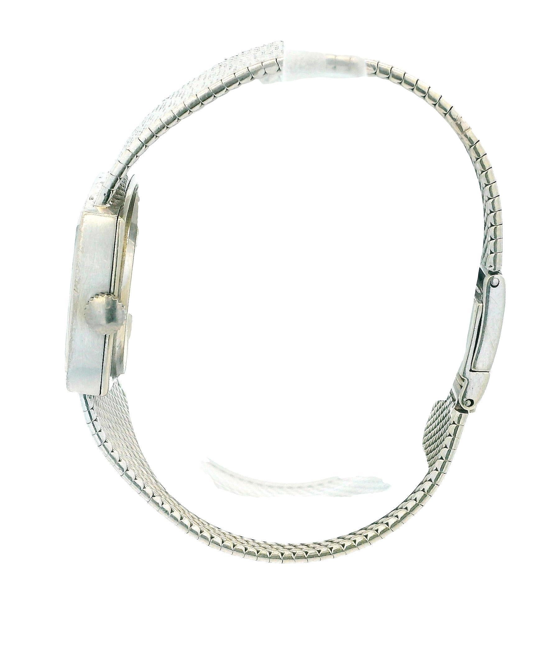 De las mujeres Chopard Oro Blanco 18K Esfera Lapislázuli Malla Pulsera S+F Singature de Aubert Frères en venta