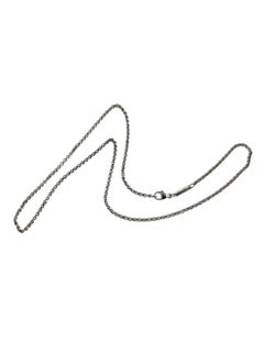 Chopard 18K White Gold Rolo Link Chain Necklace 16" #25043