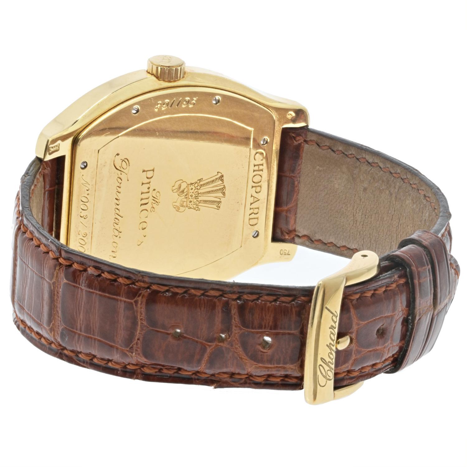 Modern Chopard 18K Yellow Gold 16/2235 The Prince's Foundation Mens Watch