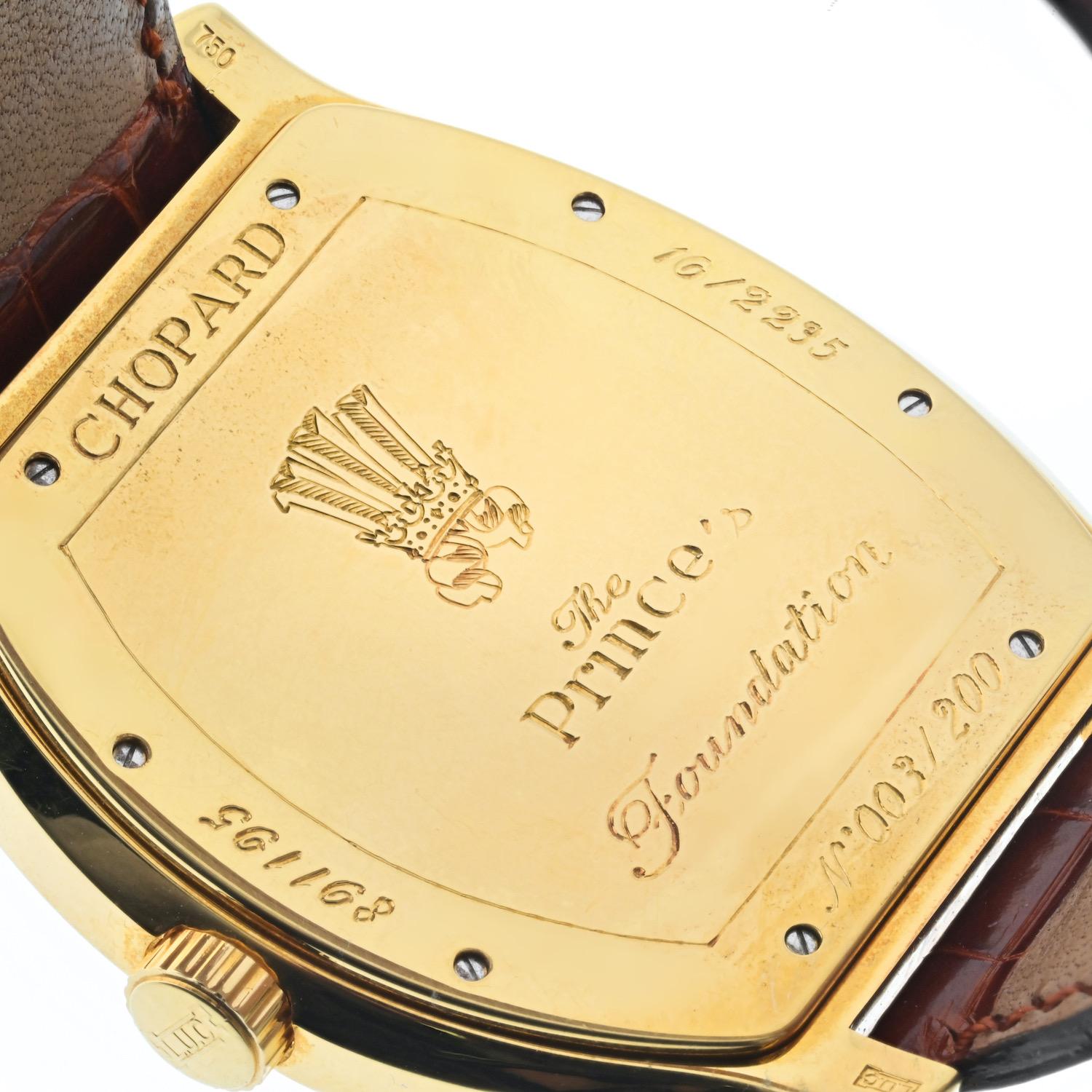 Women's Chopard 18K Yellow Gold 16/2235 The Prince's Foundation Mens Watch