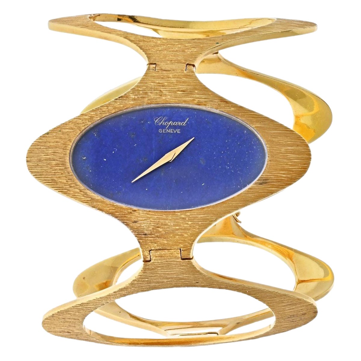 Orologio da polso Chopard anni 
70 in oro giallo 18 carati con finitura corteccia e quadrante in lapis
