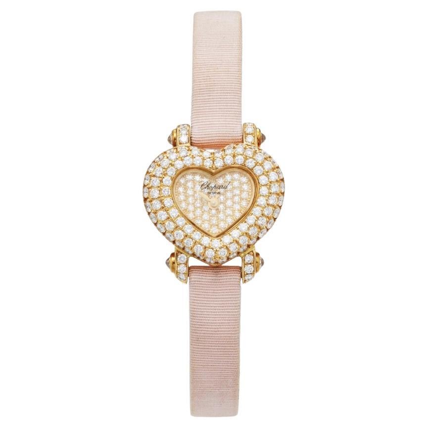 Chopard Armbanduhr aus 18 Karat Gelbgold und Diamanten