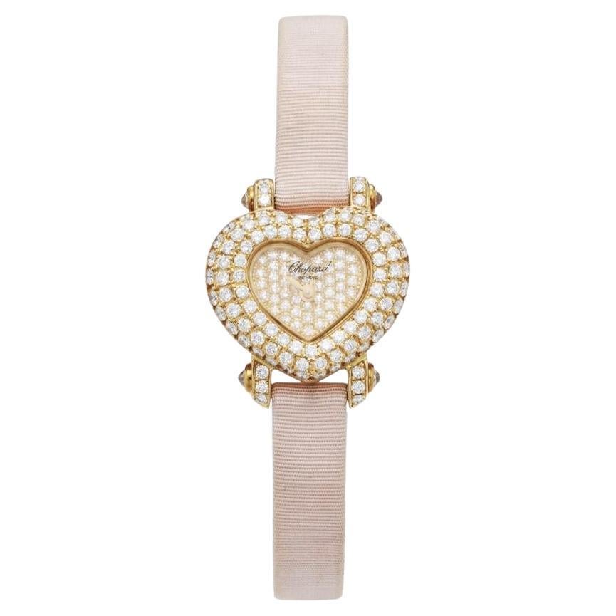 Chopard Armbanduhr aus 18 Karat Gelbgold und Diamanten