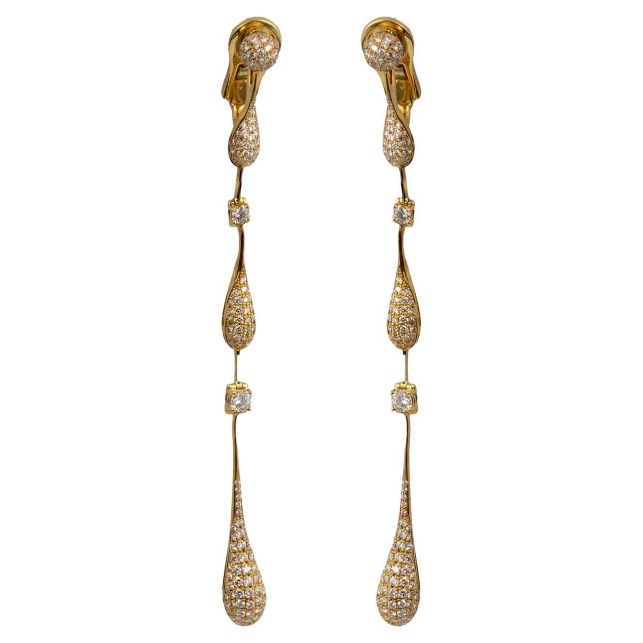 Chopard 18k Yellow Gold Diamond Earrings