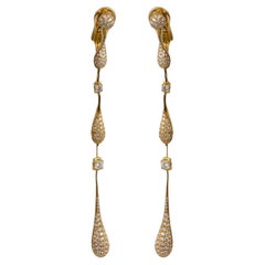 Used Chopard 18k Yellow Gold Diamond Earrings