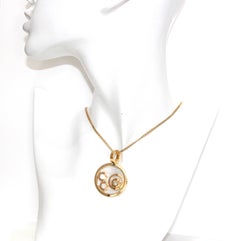 Chopard 18k Yellow Gold Diamond Happy Spirit Necklace