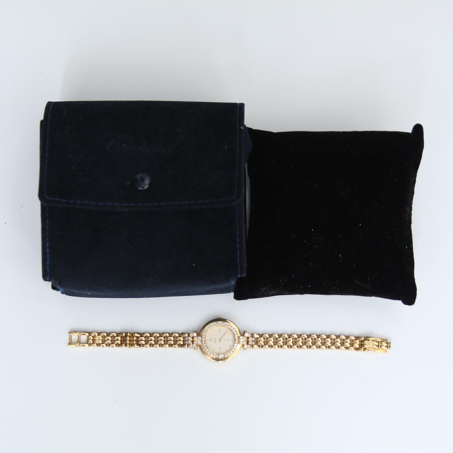 Chopard 18k Yellow Gold Diamond Ladies Watch 887/1 2