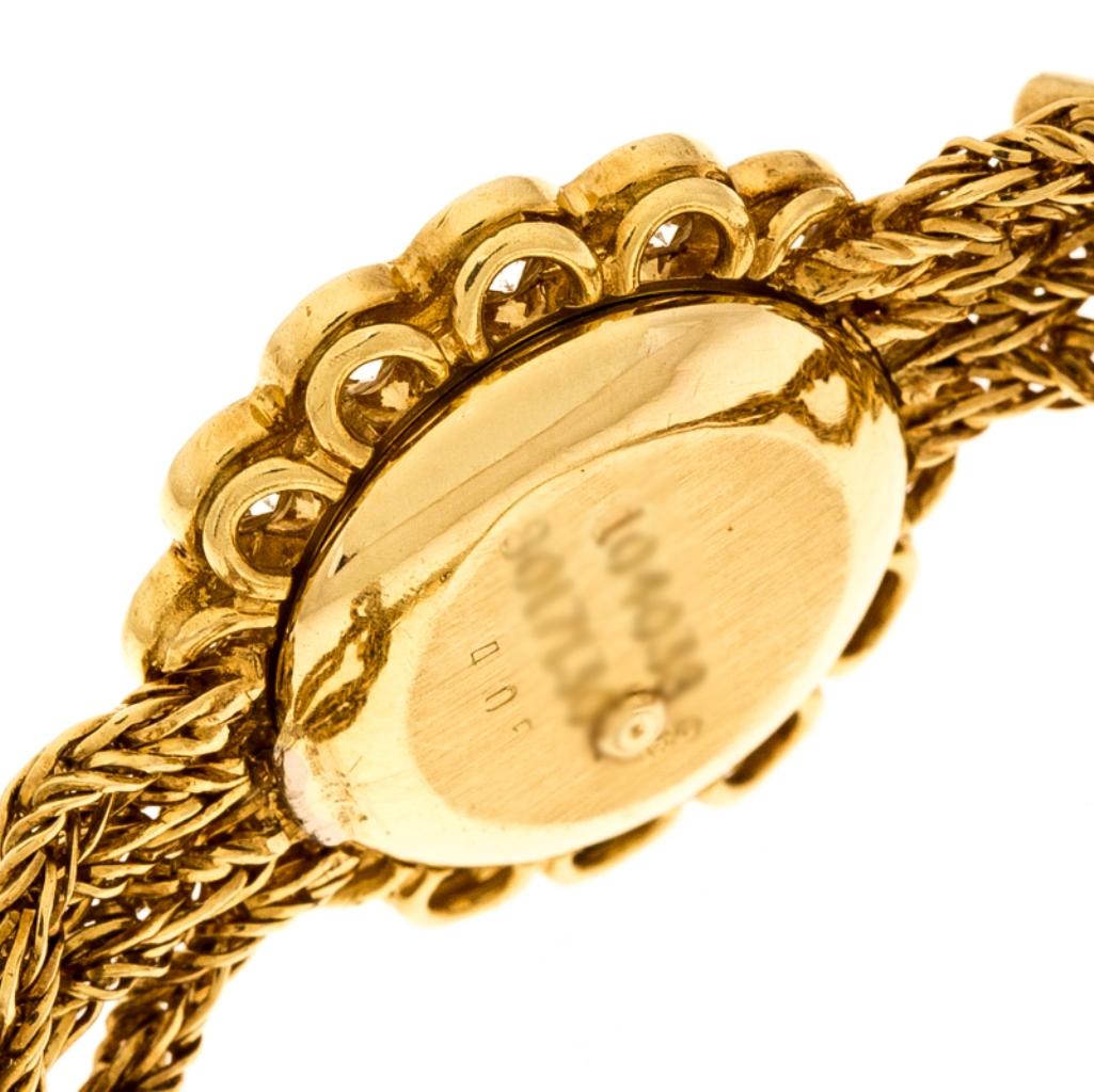 Contemporary Chopard 18K Yellow Gold Diamonds Classic 104038 Women's Wristwatch 19 mm