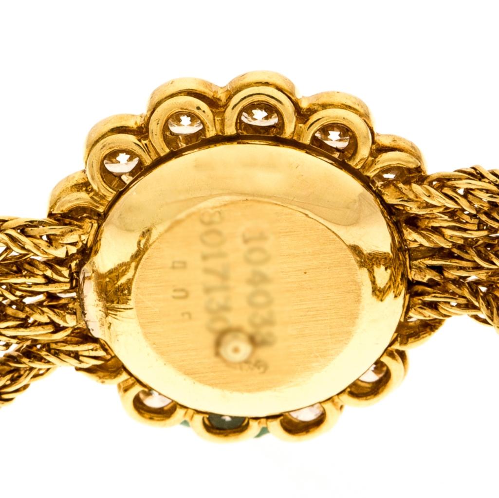 Chopard 18K Yellow Gold Diamonds Classic 104038 Women's Wristwatch 19 mm In Good Condition In Dubai, Al Qouz 2