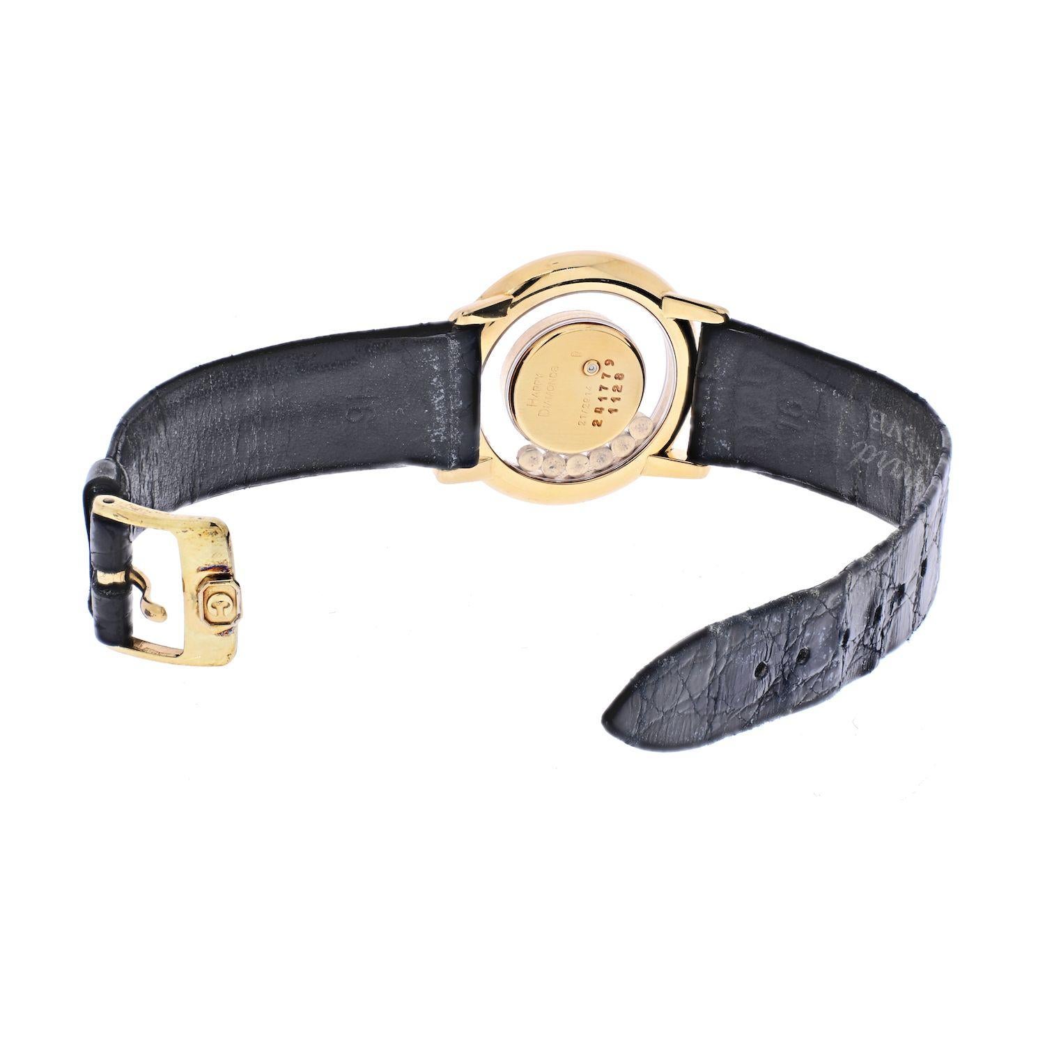 Chopard 18 Karat Gelbgold Happy Diamonds 21/2914 Uhr (Rundschliff)