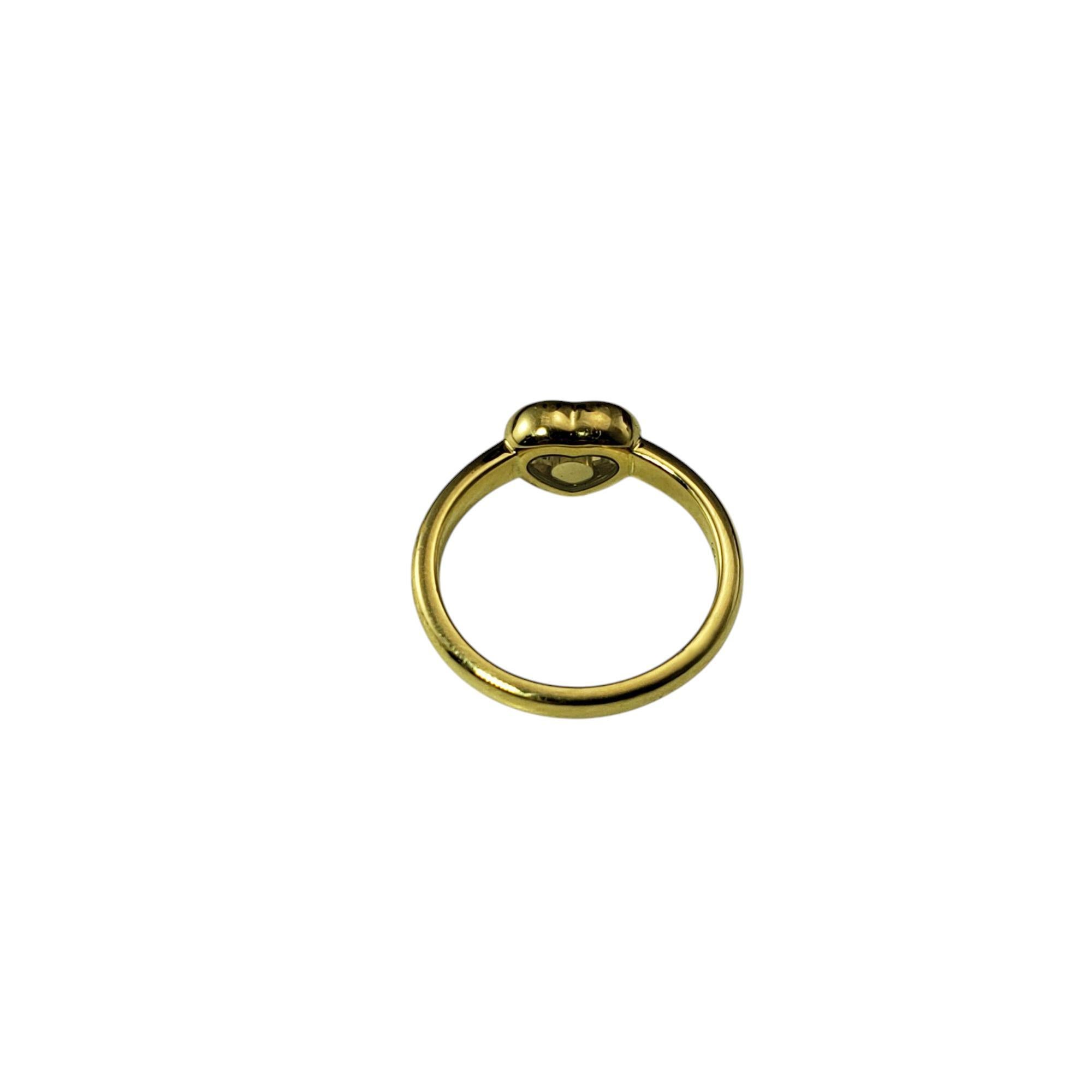 Chopard 18K Yellow Gold Happy Diamonds Heart Ring Size 5.5 #20950 In Good Condition In Washington Depot, CT