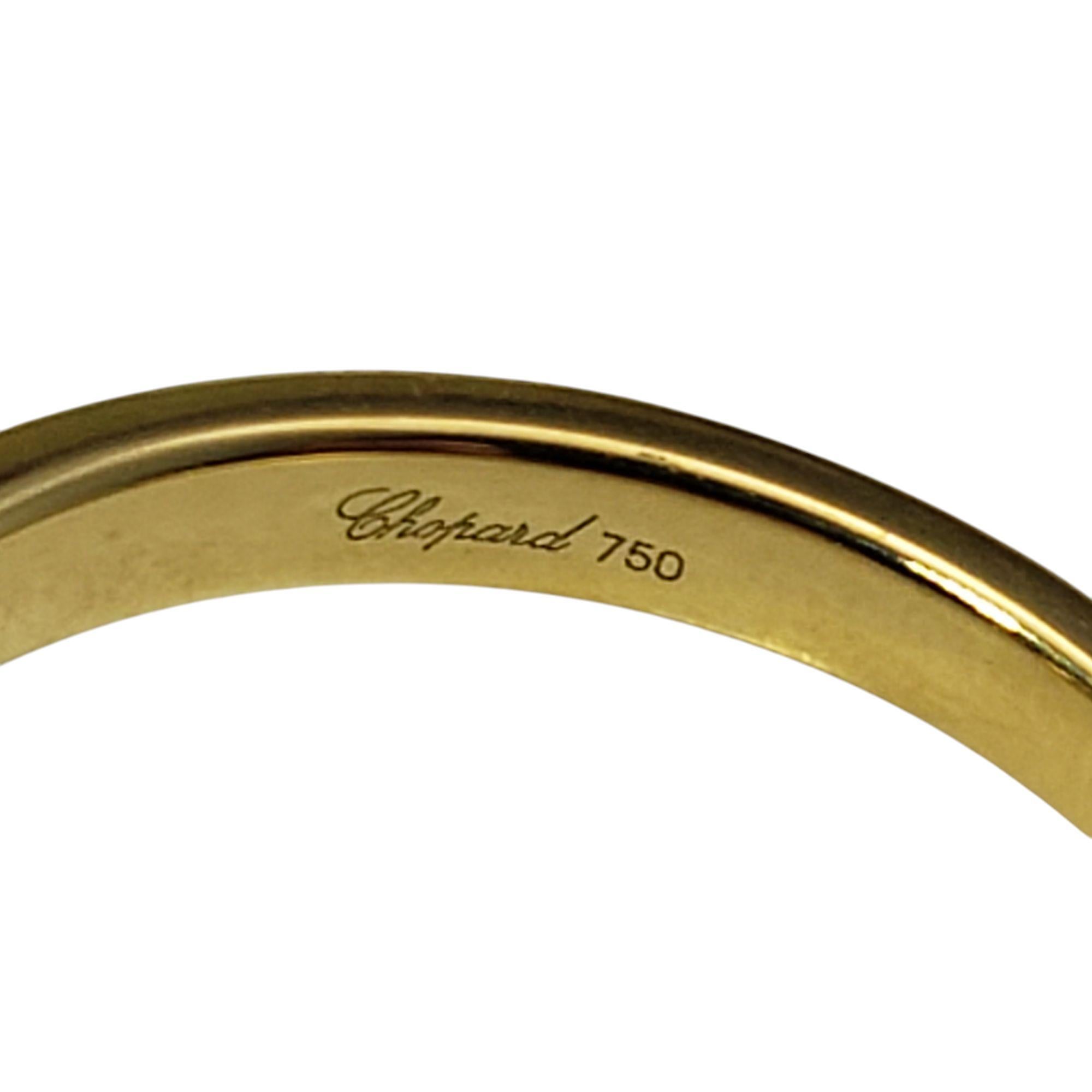Women's Chopard 18K Yellow Gold Happy Diamonds Heart Ring Size 5.5 #20950