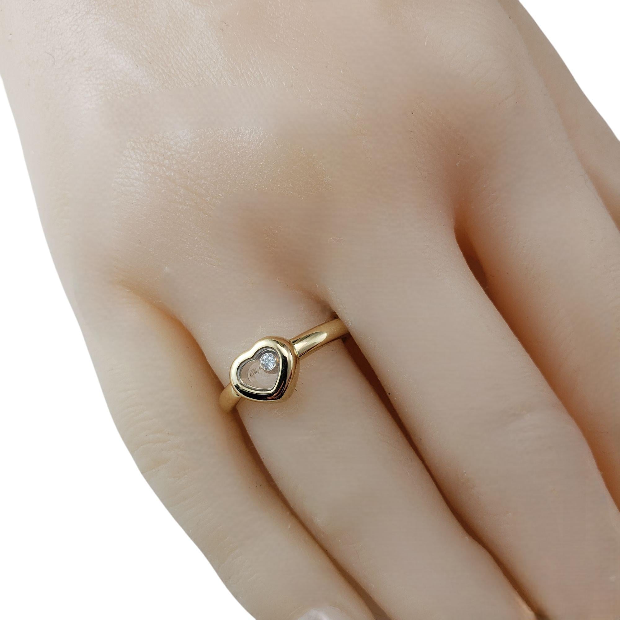Chopard 18K Yellow Gold Happy Diamonds Heart Ring Size 5.5 #20950 3