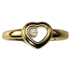 Chopard 18K Yellow Gold Happy Diamonds Heart Ring Size 5.5 #20950