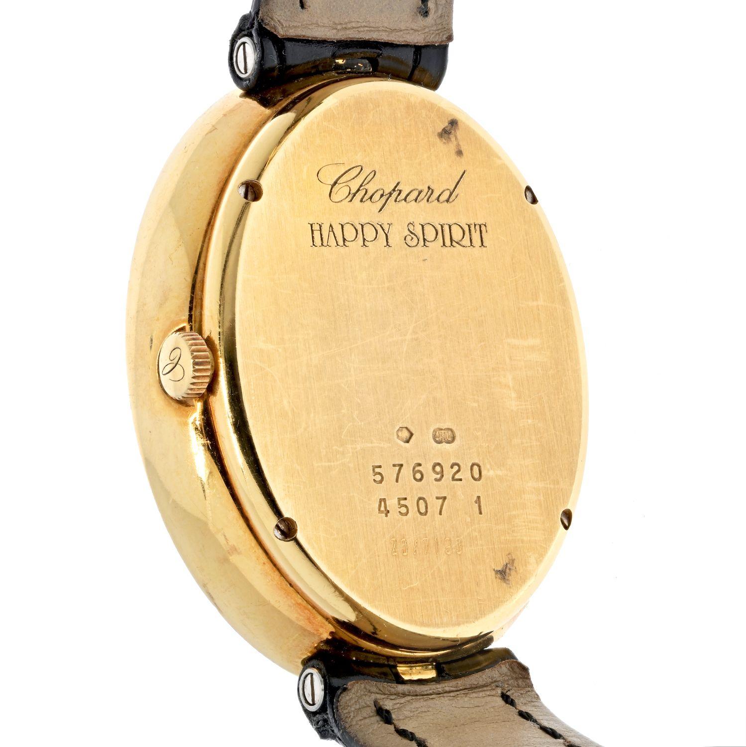Chopard Happy Spirit Diamond watches make beautiful ladies wristwatches due to their elegant and feminine design, high-quality materials, and the luxurious touch of diamonds. Take a look at this Mother Of Pearl Oval Case Diamond Happy Spirit model,