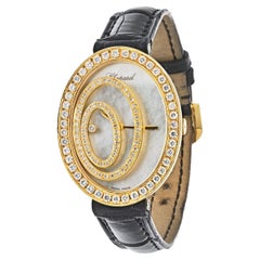 Chopard 18k Yellow Gold Happy Spirit Diamond Mother of Pearl 4507 Ladies Watch