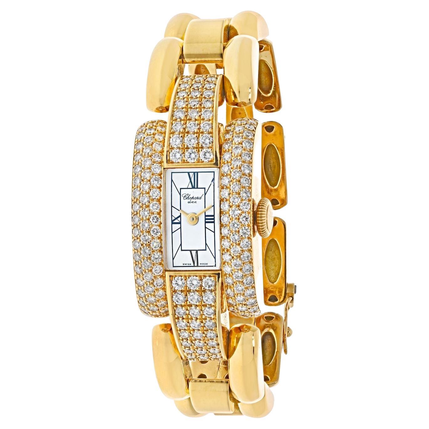Chopard 18K Yellow Gold La Strada Diamond Ladies Watch