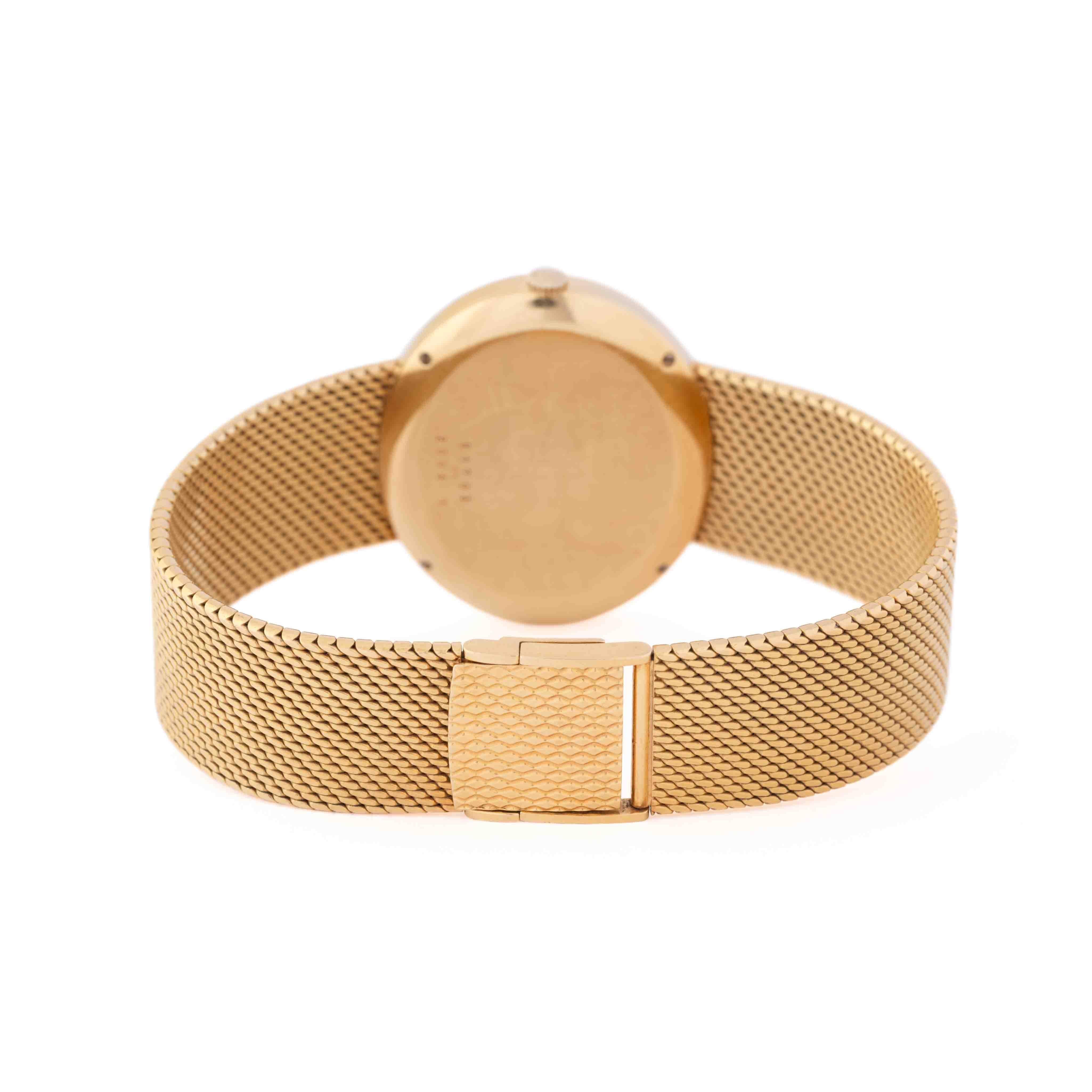 Chopard 18k Yellow Gold Model 2046 Tiger's Eye Dial Automatic Movement Papers In Good Condition For Sale In New York, NY