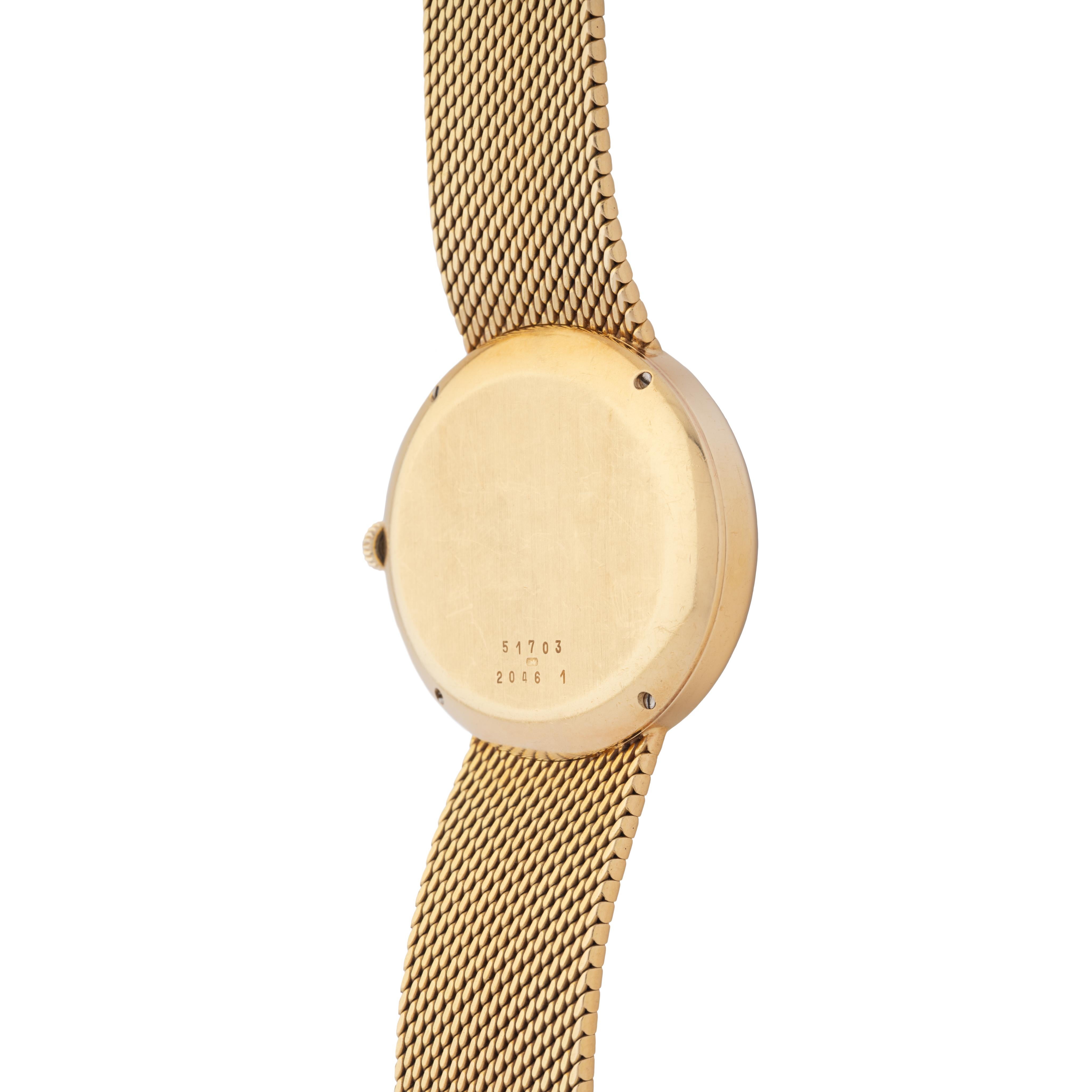 Women's or Men's Chopard 18k Yellow Gold Model 2046 Tiger's Eye Dial Automatic Movement Papers For Sale