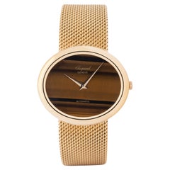 Chopard 18k Yellow Gold Model 2046 Tiger's Eye Dial Automatic Movement Papers