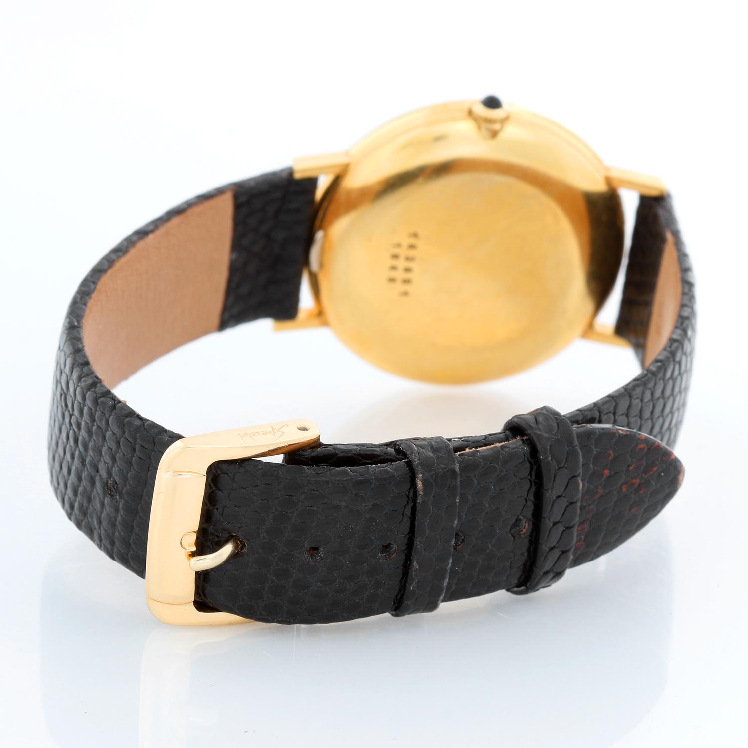 Chopard 18 Karat Gelbgold Tiffany Zifferblatt Uhr im Zustand „Hervorragend“ in Dallas, TX