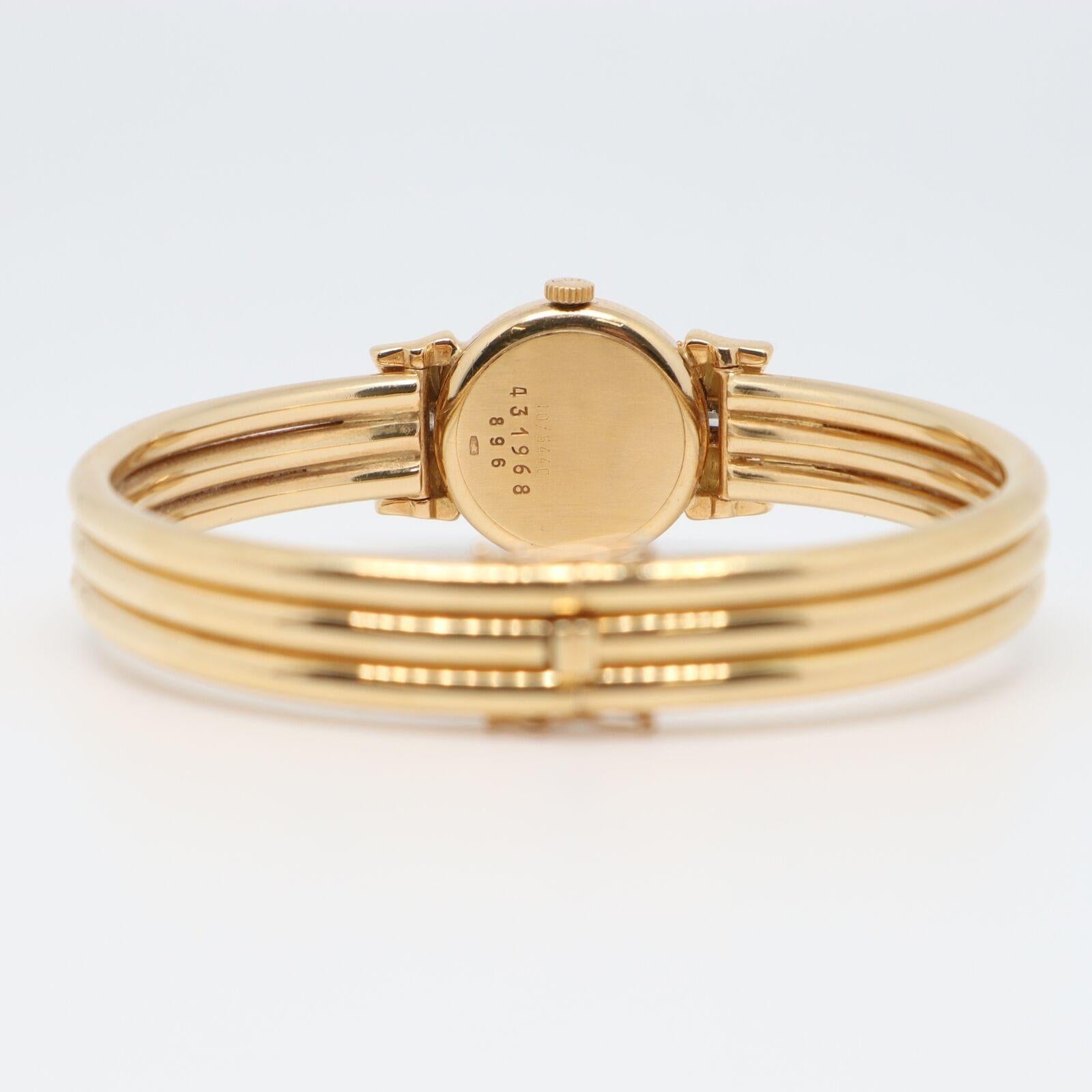 Chopard 18 Karat Gelbgold Weißes Zifferblatt Diamant 0,58 Karattw Damen Quarzuhr 10/5440 2