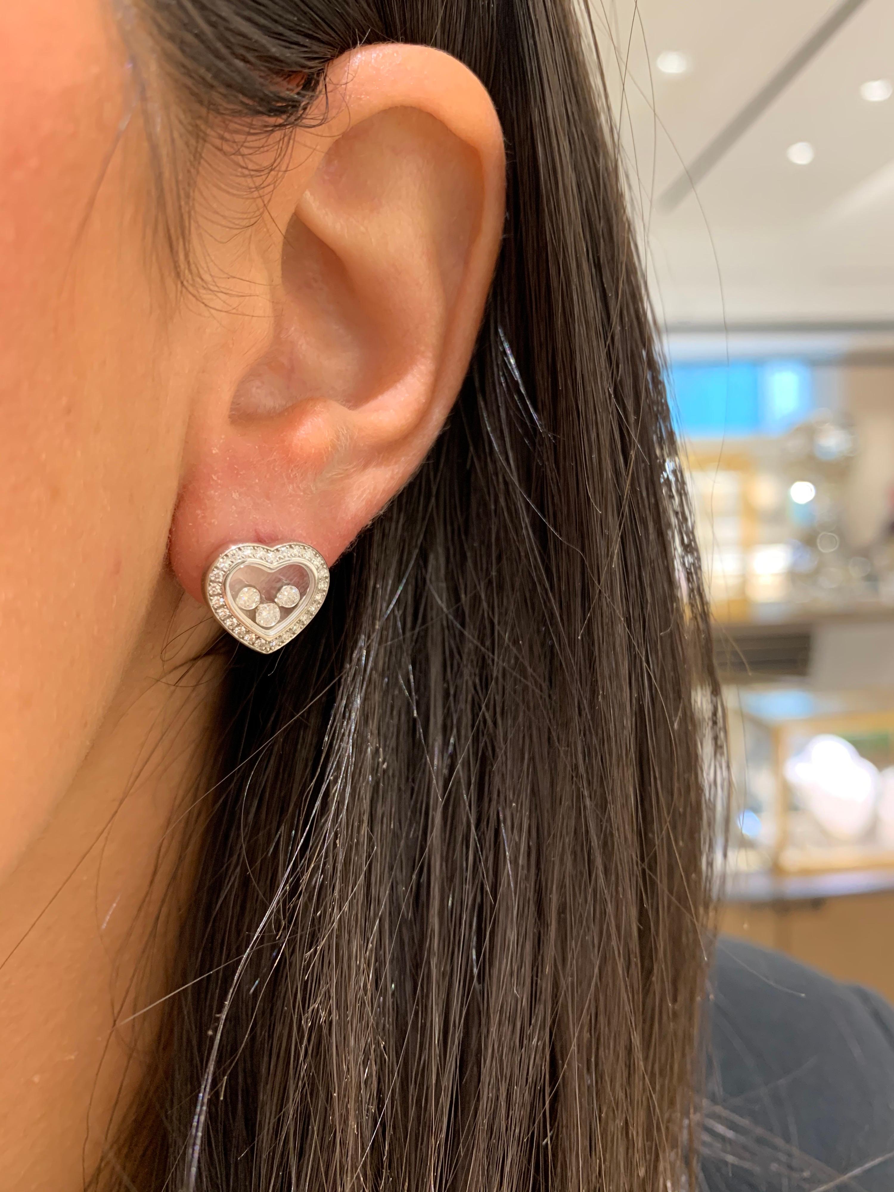 floating diamond earrings
