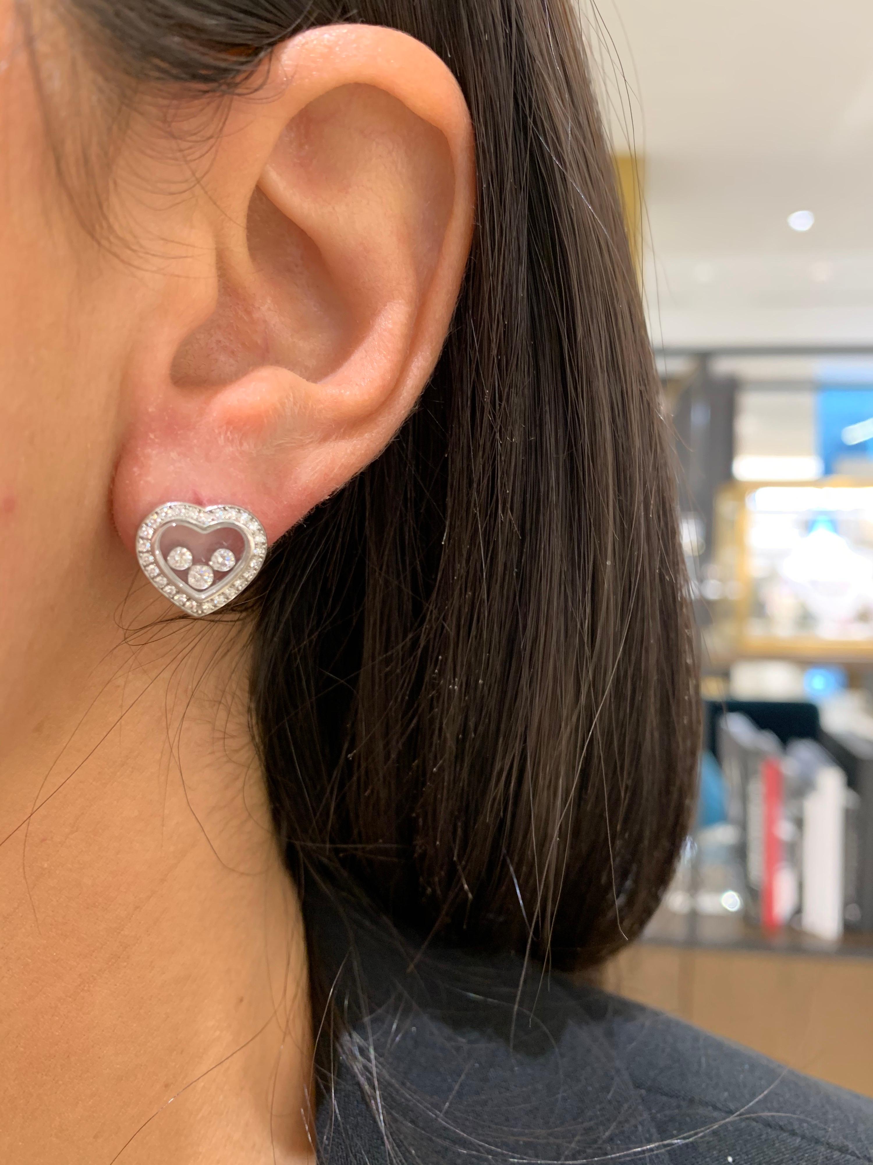 chopard diamond heart earrings