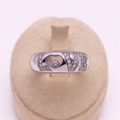 Chopard 18 Karat White Gold and .39 Carat Diamond Love Ring