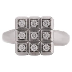 Used Chopard 18kt white gold diamond ring from the Ice Cube collection 