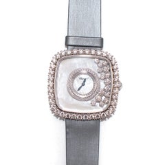 Chopard 18kt White Gold Happy Diamonds Square Limited Edition Watch