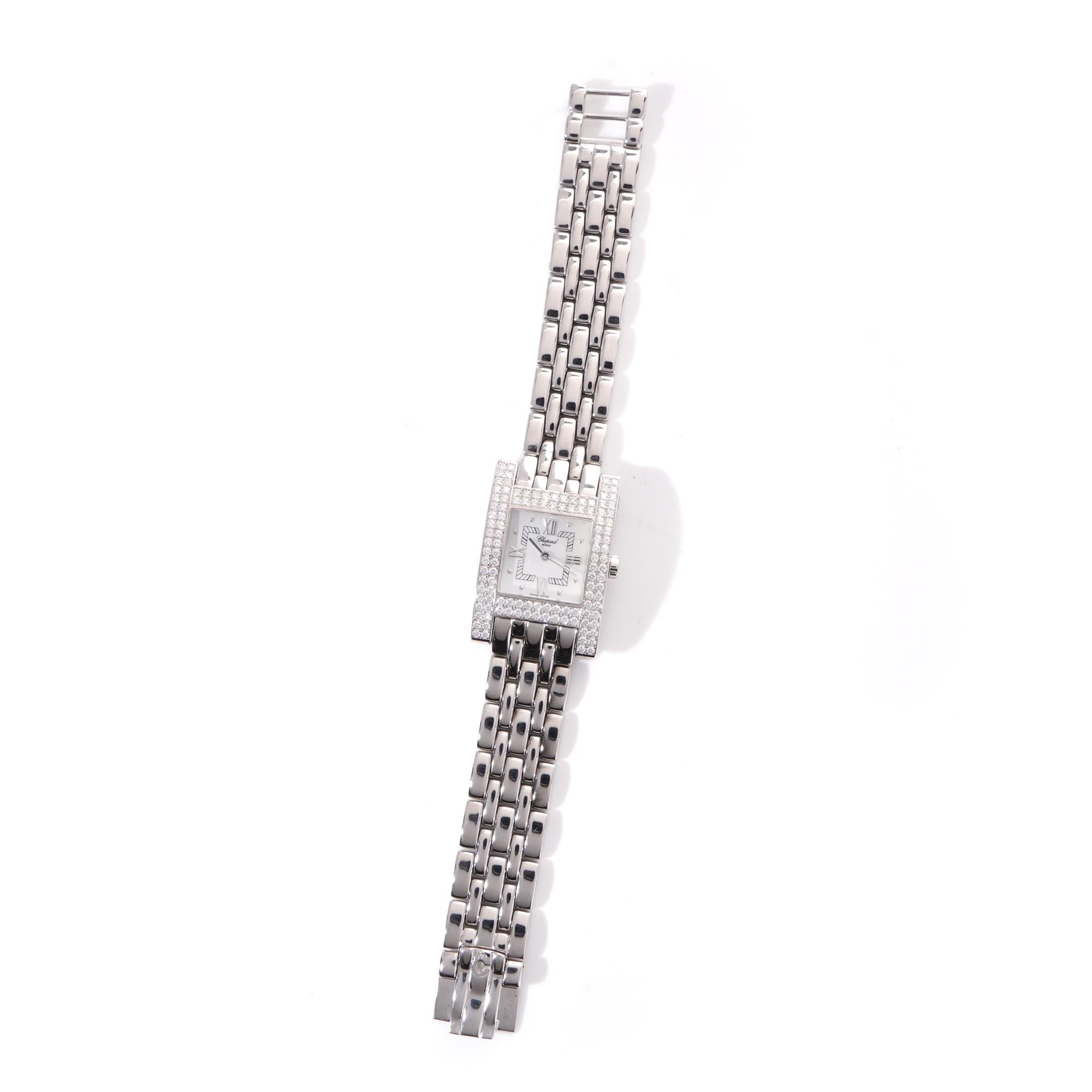 Chopard 18kt. white gold Quartz ladies' wristwatch with BOX and PAPERS For Sale 10