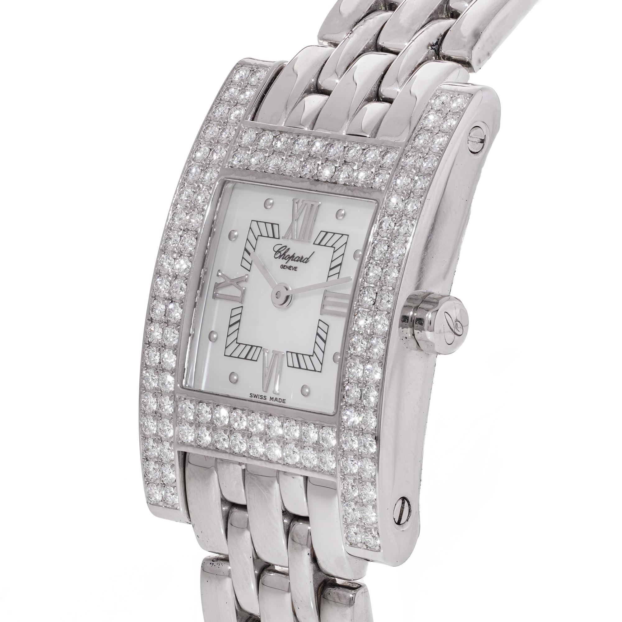 Chopard 18kt. white gold Quartz ladies' wristwatch with BOX and PAPERS For Sale 1