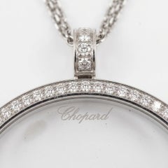 Chopard 2 Carat Diamond Happy Snowflakes Pendant Necklace in 18k White Gold