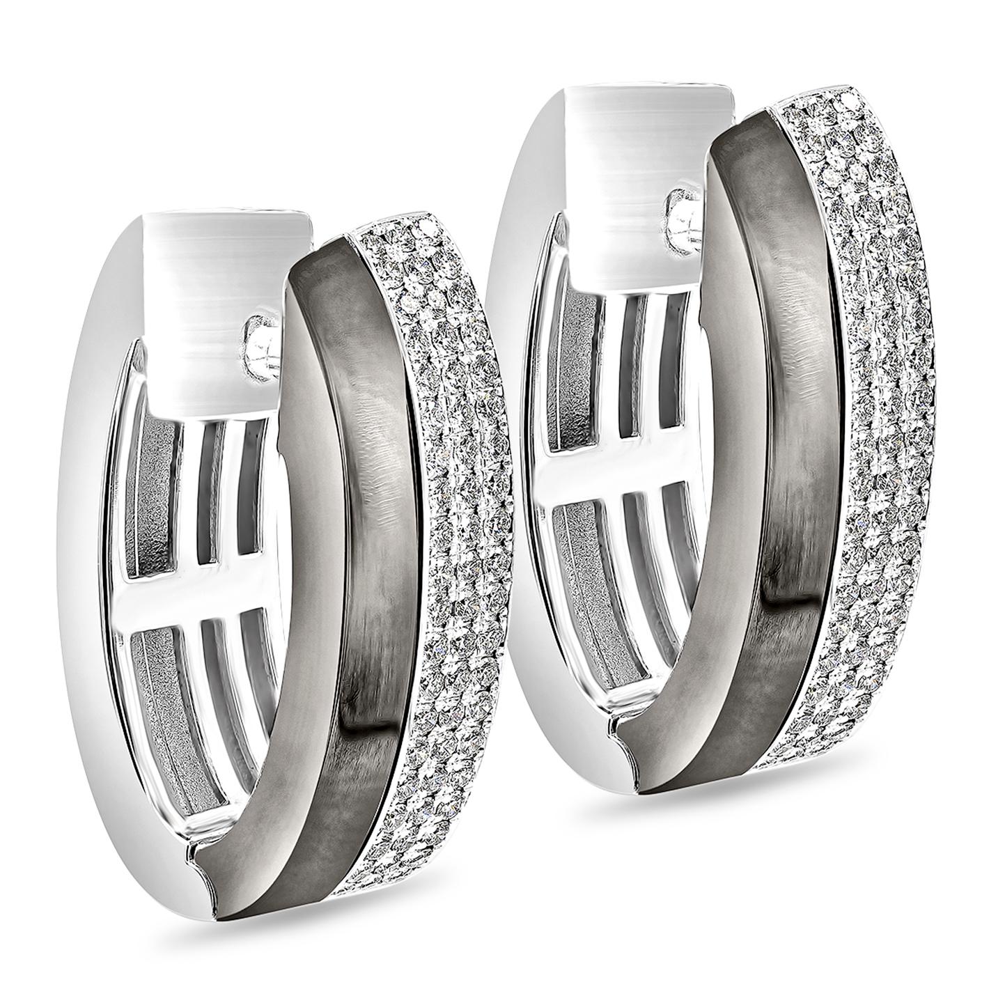 chopard diamond hoop earrings