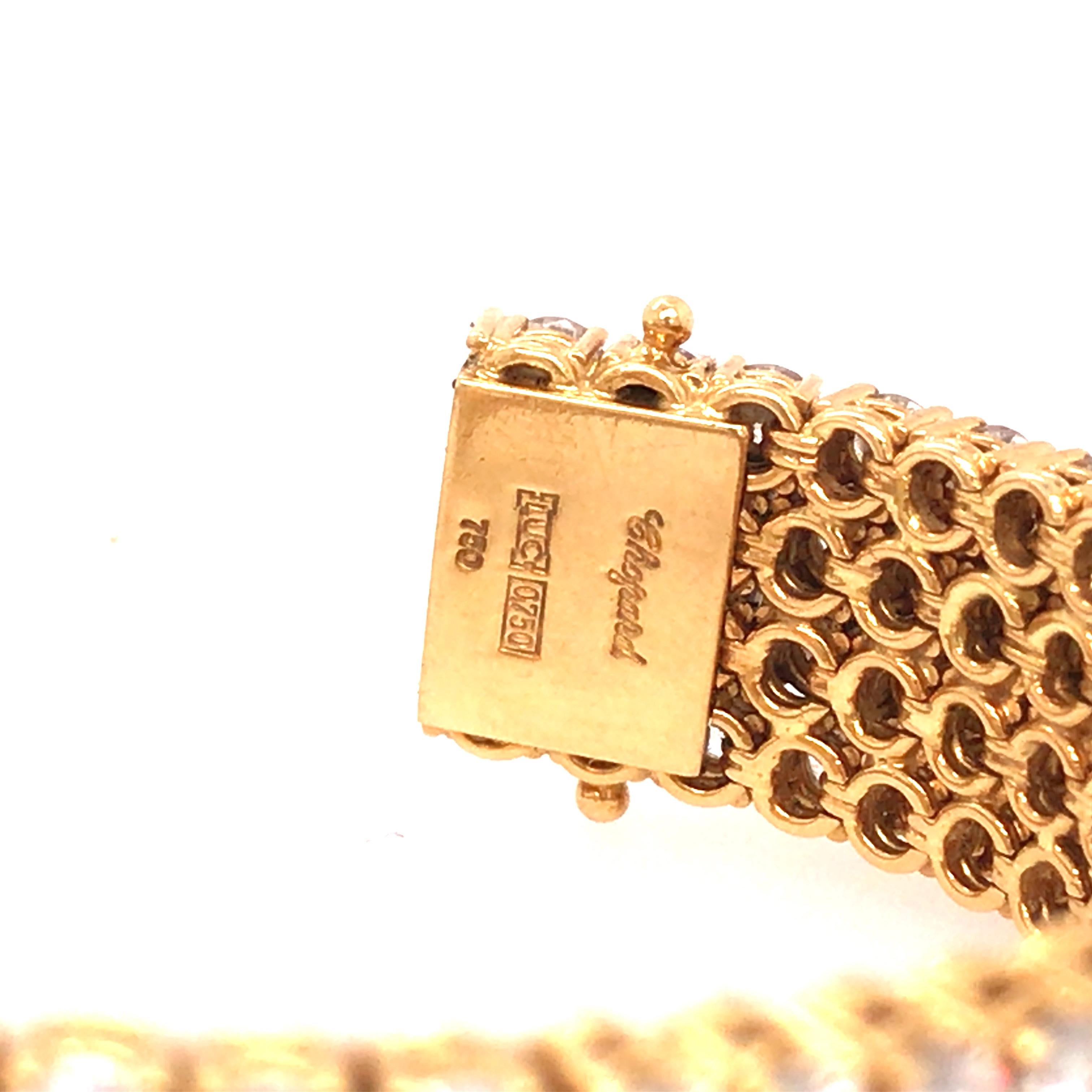 Chopard 24 Carat Happy Diamond Watch 18K Yellow Gold For Sale 1