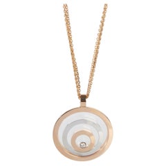 Chopard 3-Tone Gold Diamond Happy Spirit Pendant