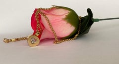 Chopard, a 'Happy Diamonds' necklace in 18 kt yellow gold
