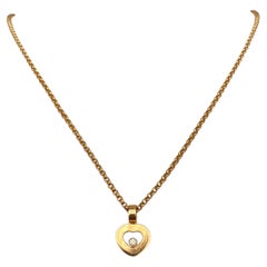 Chopard, a 'Happy Diamonds' necklace in 18 kt yellow gold
