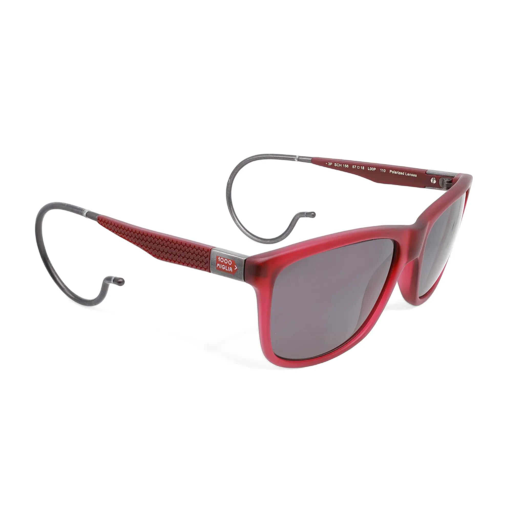 Women's or Men's Chopard Acetate Claret Brushed Frame Smoke Polarized Lens Sunglasses 95221-0275 For Sale
